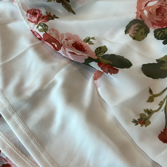 Show Me Your Mumu Kylie Mini Slip Dress Floral Rose White/Pink Spaghetti Strap S - Picture 7 of 9